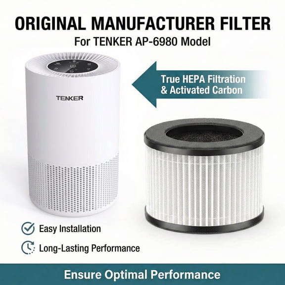 AP-S0610L 3-in-1 True HEPA Filter with Activated Carbon – High-Efficiency Air Purifier Filter for Allergies, Smoke, Odor, Dander, Pollen