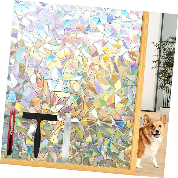 Highcool Window Privacy Film with Installation Kit, 3D Vinyl, Removable ...