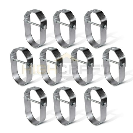Highcraft 1-1/2" Clevis Hanger for Vertical Pipe Support Steel (10-Pk)