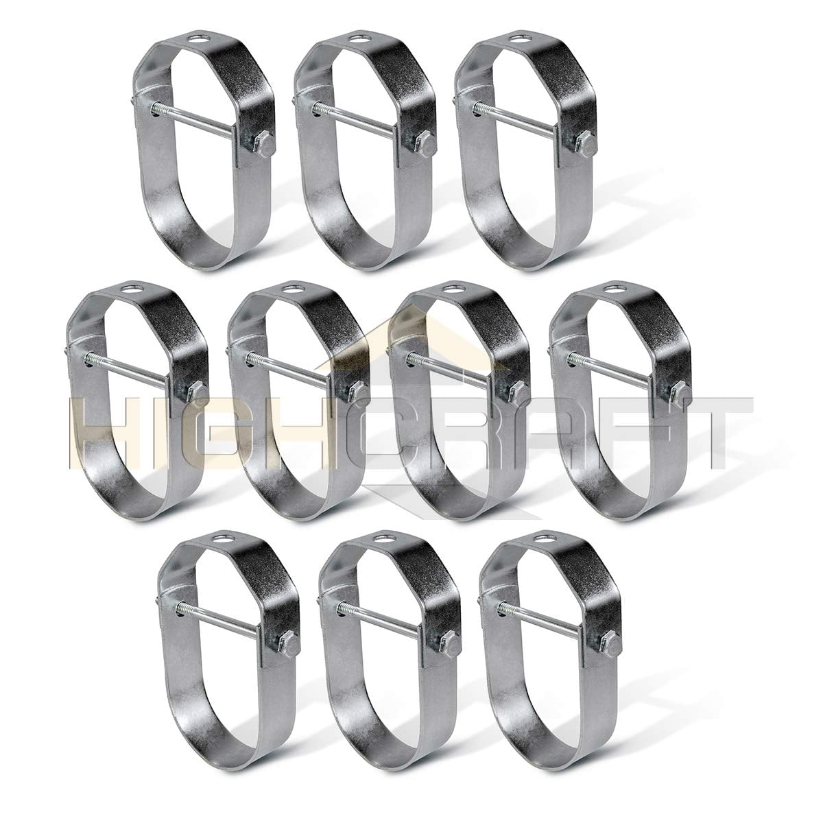 Highcraft 1-1/2" Clevis Hanger for Vertical Pipe Support Steel (10-Pk)