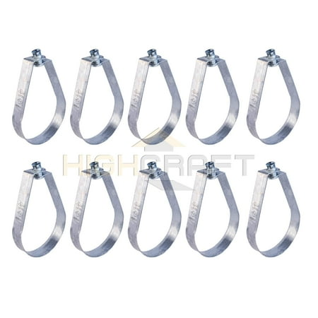 Highcraft 1-1/2 in. Swivel Loop Hanger for Vertical Pipe Support in Galvanized Steel (10-Pack)