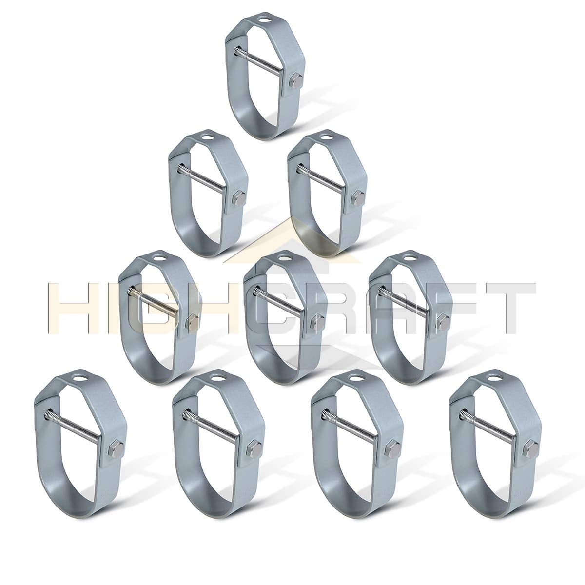 Highcraft 1-1/4" Clevis Hanger for Vertical Pipe Support Steel (10-Pk)
