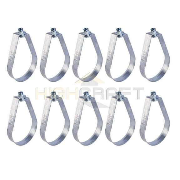 Highcraft 1-1/4 in. Swivel Loop Hanger for Vertical Pipe Support in Galvanized Steel (10-Pack)