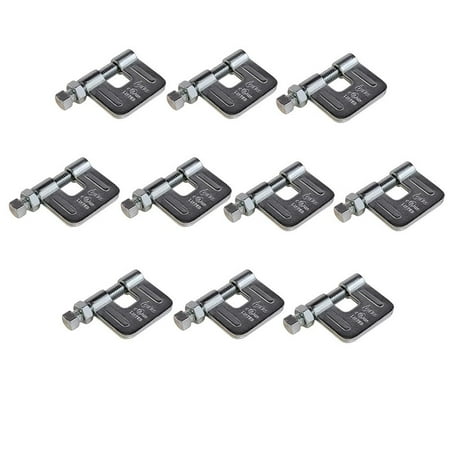 Highcraft 1/2 in. C-Clamp Rod Anchor for Beam, Electro Galvanized Steel (10-Pack)