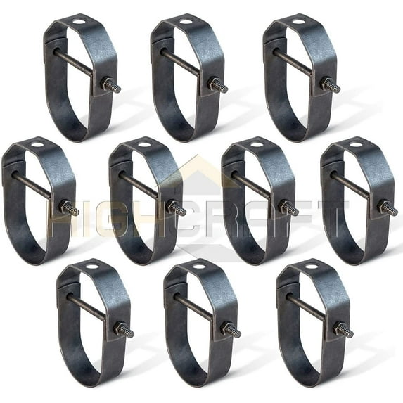 Highcraft 1 in. Clevis Hanger for Vertical Pipe Support in Light Duty Uncoated Steel (10-Pack)
