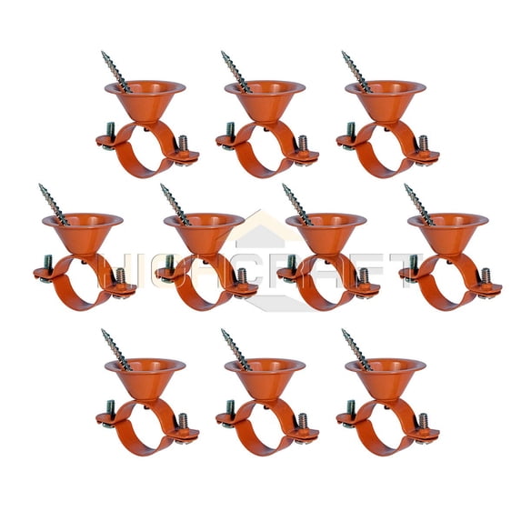 Highcraft 1 in. Pipe Bell Hanger in Copper Plated Steel (10-Pack)