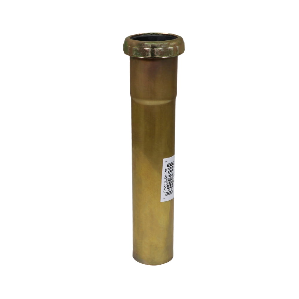 Highcraft 20-24122 Slip Joint Extension Tube for Tubular Drain Applications, 1-1/2 in. x 12 in., 20GA Brass