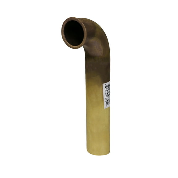 Highcraft 21242 Direct Connect Waste Bend for Tubular Drain Applications, 1-1/2 in. x 24 in., 22GA Brass