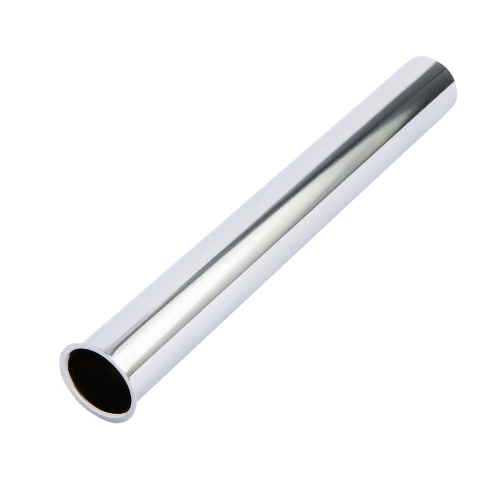 Highcraft 2383 Flanged Sink Tailpiece for Tubular Drain Applications, 1-1/2 in. x 8 in., 22GA Chrome Plated Brass