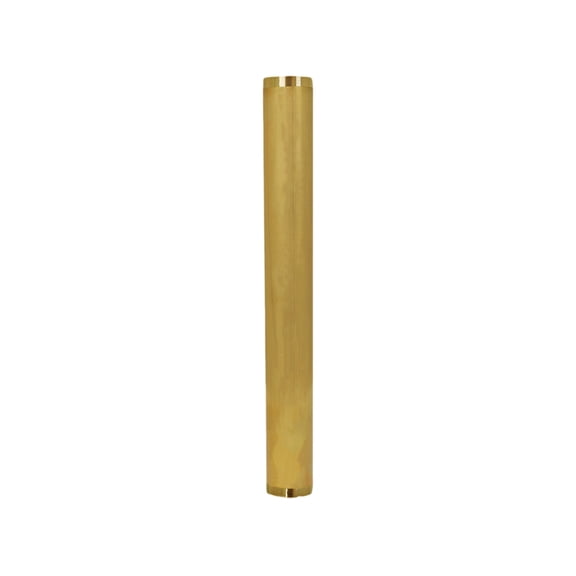 Highcraft 25182 Threaded Tube for Tubular Drain Applications, 1-1/2 in. x 8 in., 22GA Brass