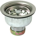 thumbnail image 1 of Highcraft 3-3/4 Long Shank Stainless Steel Sink Strainer with Stainless Steel Basket, Chrome, 1 of 2