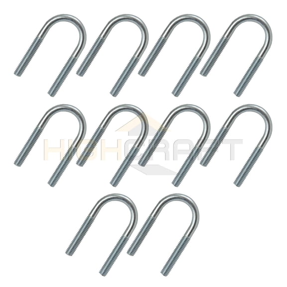 Highcraft 3/4 in. Light Duty Galvanized Steel U-Bolt Pipe Clamp with Hex Nuts (10-Pack)