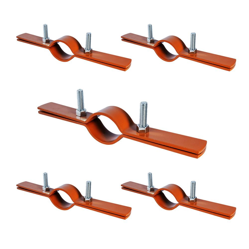 Highcraft 5 in. Riser Clamp in Copper Epoxy Coated Steel (5-Pack)