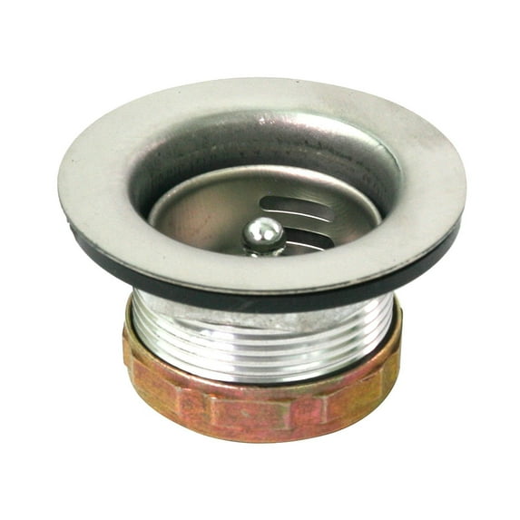 Highcraft Bar / Prep Sink (1-7/8” – 2-1/4” ) Junior Duo Stainless Steel Drain Assembly With Strainer Basket and Rubber Stopper…