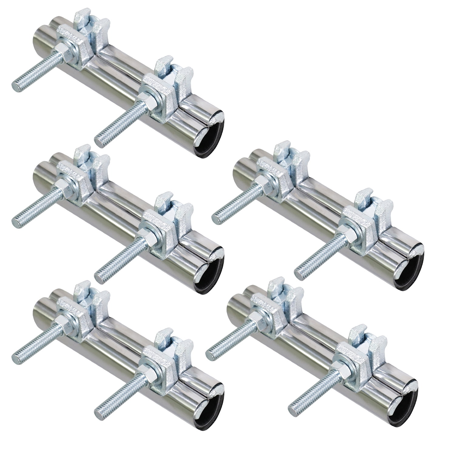 Highcraft Pipe Repair Clamp 1/2" One Bolt, 6" Long Stainless Steel (5 Pack)