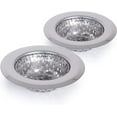 thumbnail image 1 of Highcraft PlumBoss Bathroom Basket Drain Strainer Hair Catcher Pack of 2, Chrome, 1 of 4