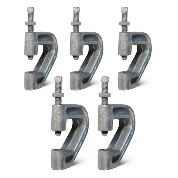 Highcraft Purlin Beam Clamp for 3/8 in. Threaded Rod in Electro Galvanized Iron (5-Pack)