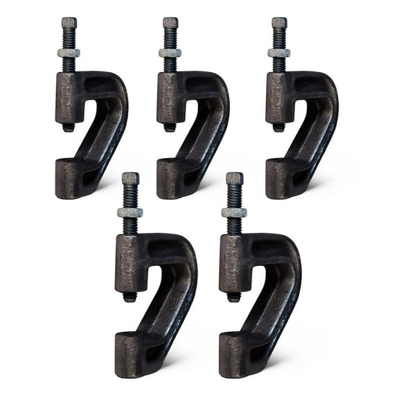 Highcraft Purlin Beam Clamp for 3/8 in. Threaded Rod in Uncoated Iron (5-Pack)