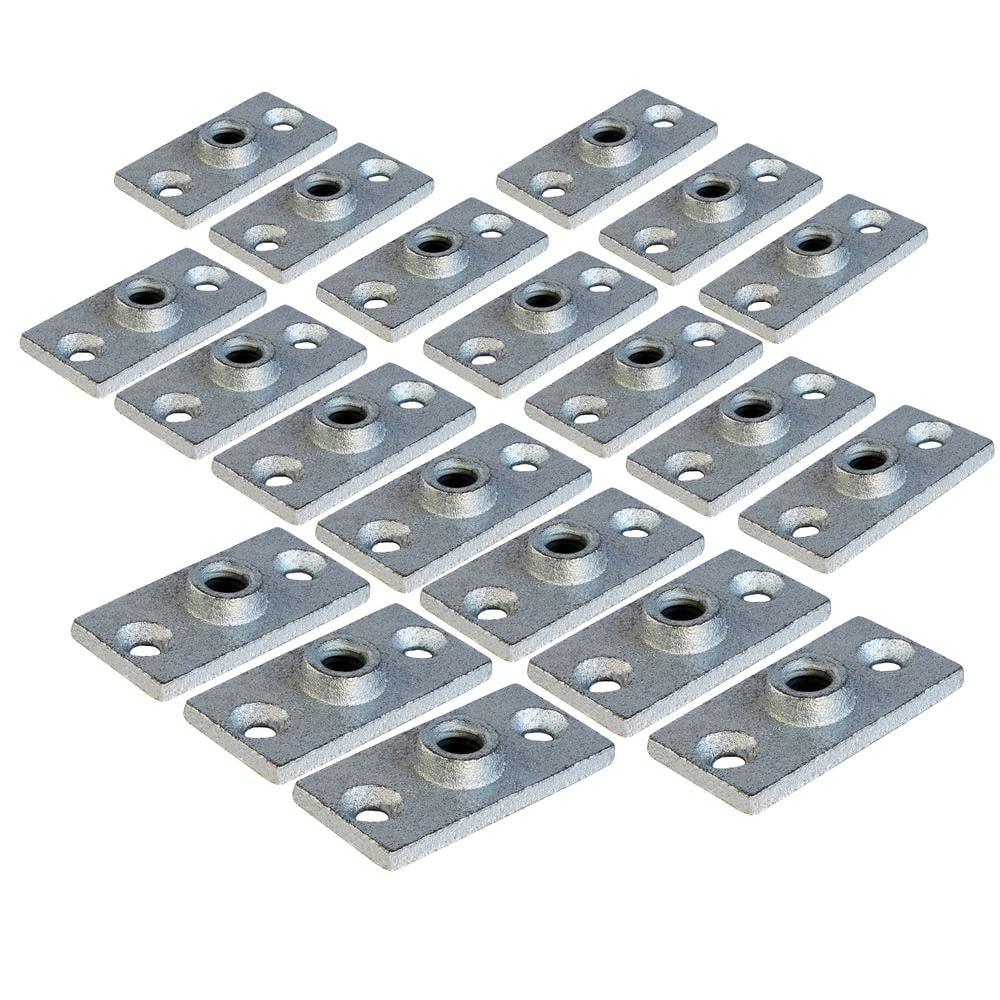 Highcraft Rod Hanger Plate in Galvanized Iron in for 1/2 in. Threaded Rod (20-Pack)