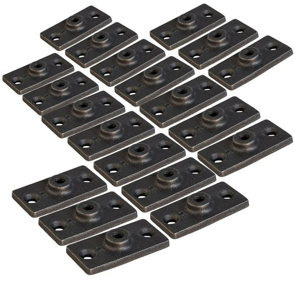 Highcraft Uncoated Iron Rod Hanger Plate, for 1/4 in. Threaded Rod (20-Pack)