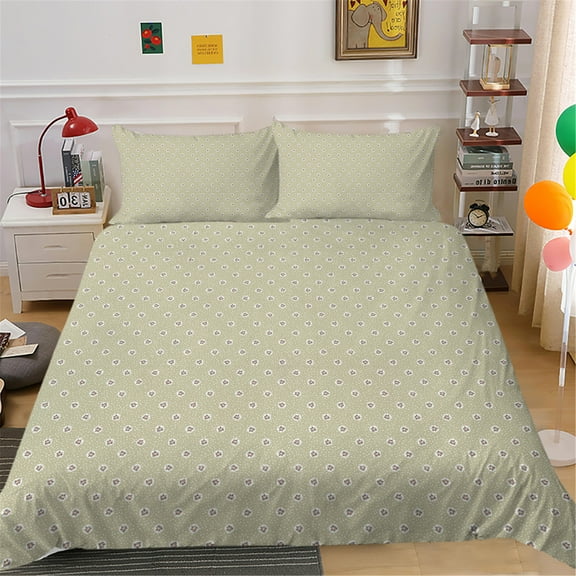 Highend Bedding Cover Set with Pillowcase Green Home Bedspreads Man Woman Duvet Cover Set