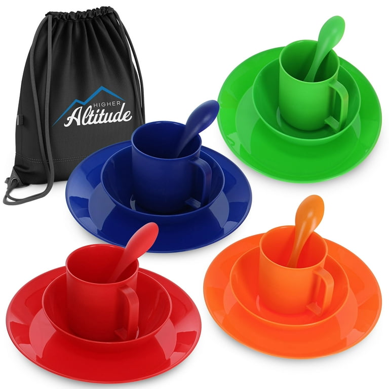 Camp dinnerware set sale