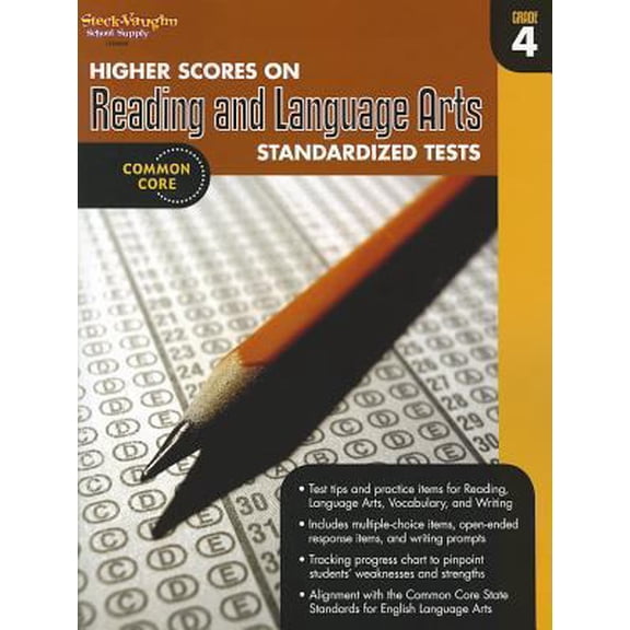 Pre-Owned Higher Scores on Standardized Test for Reading & Language Arts: Reproducible Grade 4 (Paperback) 0547898495 9780547898490