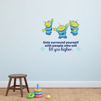 Higher Toy Story Alien Life Quote Cartoon Quotes Decors Wall Sticker Art Design Decal for Girls Boys Kids Room Bedroom Nursery Kindergarten Home Decor Stickers Wall Art Vinyl Decoration (35x40 inch)