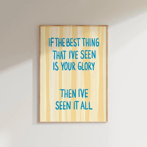 Highest Glory Devotional Quote Poster Unframed Paper Print