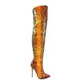 thumbnail image 1 of Highest Heel FIERCE-11-SM-BSOF-7.5 4.50 in. Micro Heel with Snake Covered Heel & Rear Quarter, Black Soft - Size 7.5, 1 of 2