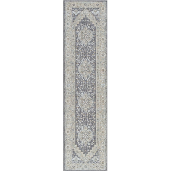 BoutiqueRugs Highgale Gray&Blue Style Runner Rug - Light Gray, Gray, Medium Gray - 2'7" x 10' Runner