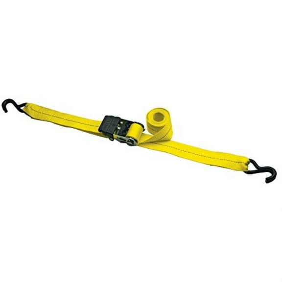 Highland 1151001 Yellow 10' Fat Strap Ratchet Tie Down with Padded Handle
