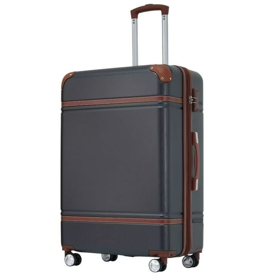 Highland 24 IN Luggage 1 Piece,with TSA lock,Expandable Lightweight Suitcase - 15.75"*10.63"*25.6" Black