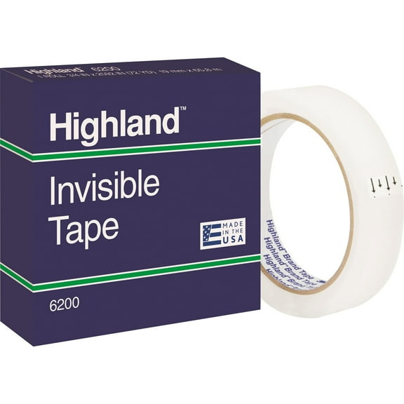 Highland 3/4"w Matte-finish Invisible Tape - 72 Yd Length X 0.75" Width - 3" Core - 12 / Pack - Matte Clear