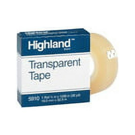 Highland, MMM5910121296, Transparent Light-duty Tape, 1 / Roll, Clear