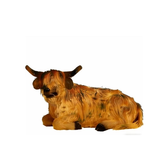 Highland Cattle Lamp, Highland Cow Night Light Soft Glow Cow Lamp, Battery Powered Animal Night Light Decor & Highlands Cows Gifts for Home, Shelf, Living Room for Women Men