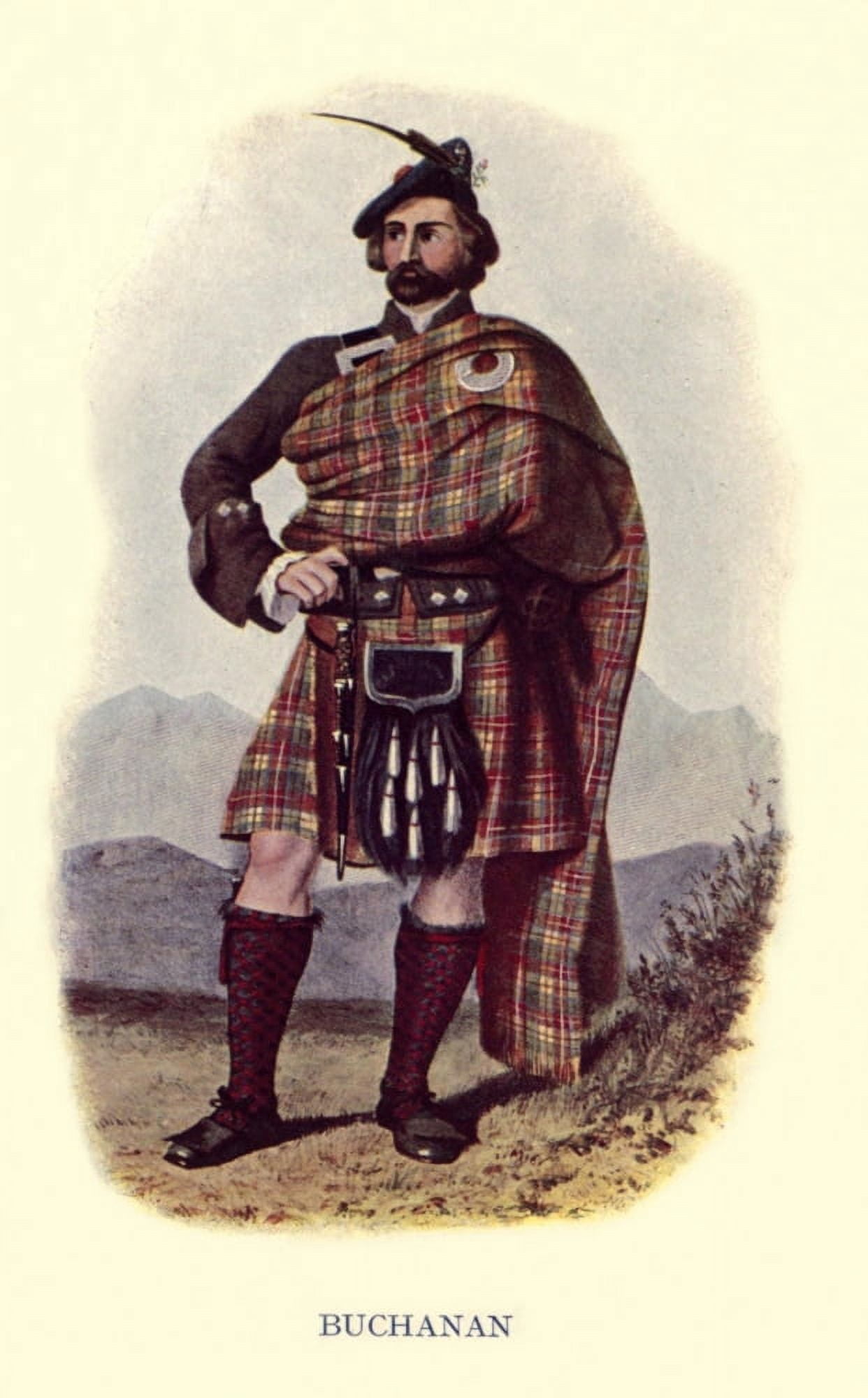 Highland Clans of Scotland 1923 Buchanan Canvas Art - Robert R McIan (24 x 36)