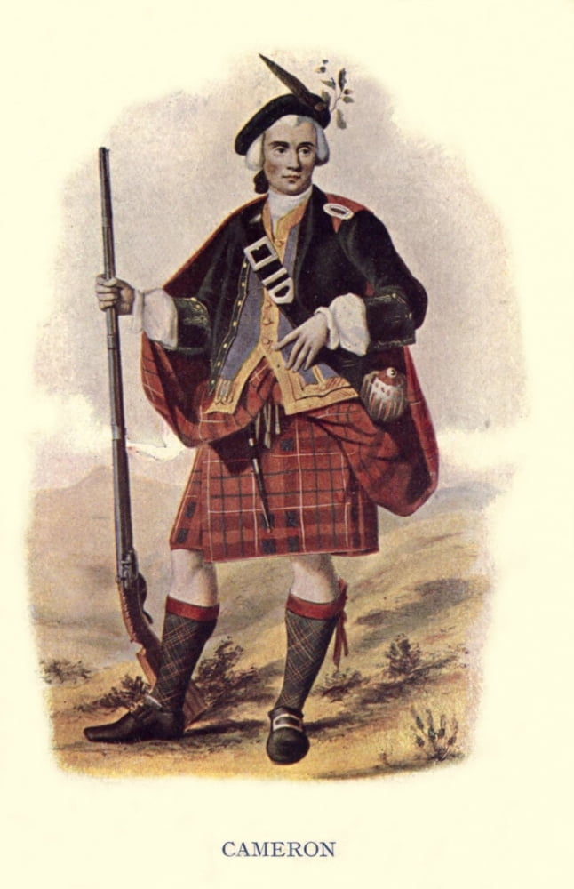 Highland Clans of Scotland 1923 Cameron Canvas Art - Robert R McIan (24 x 36)