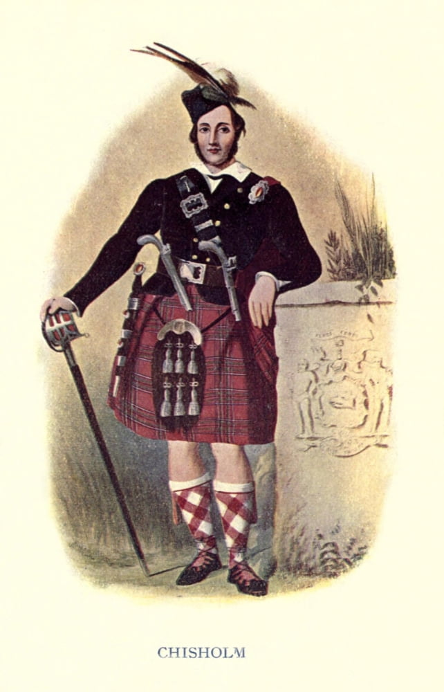 Highland Clans of Scotland 1923 Chisholm Canvas Art - Robert R McIan (24 x 36)
