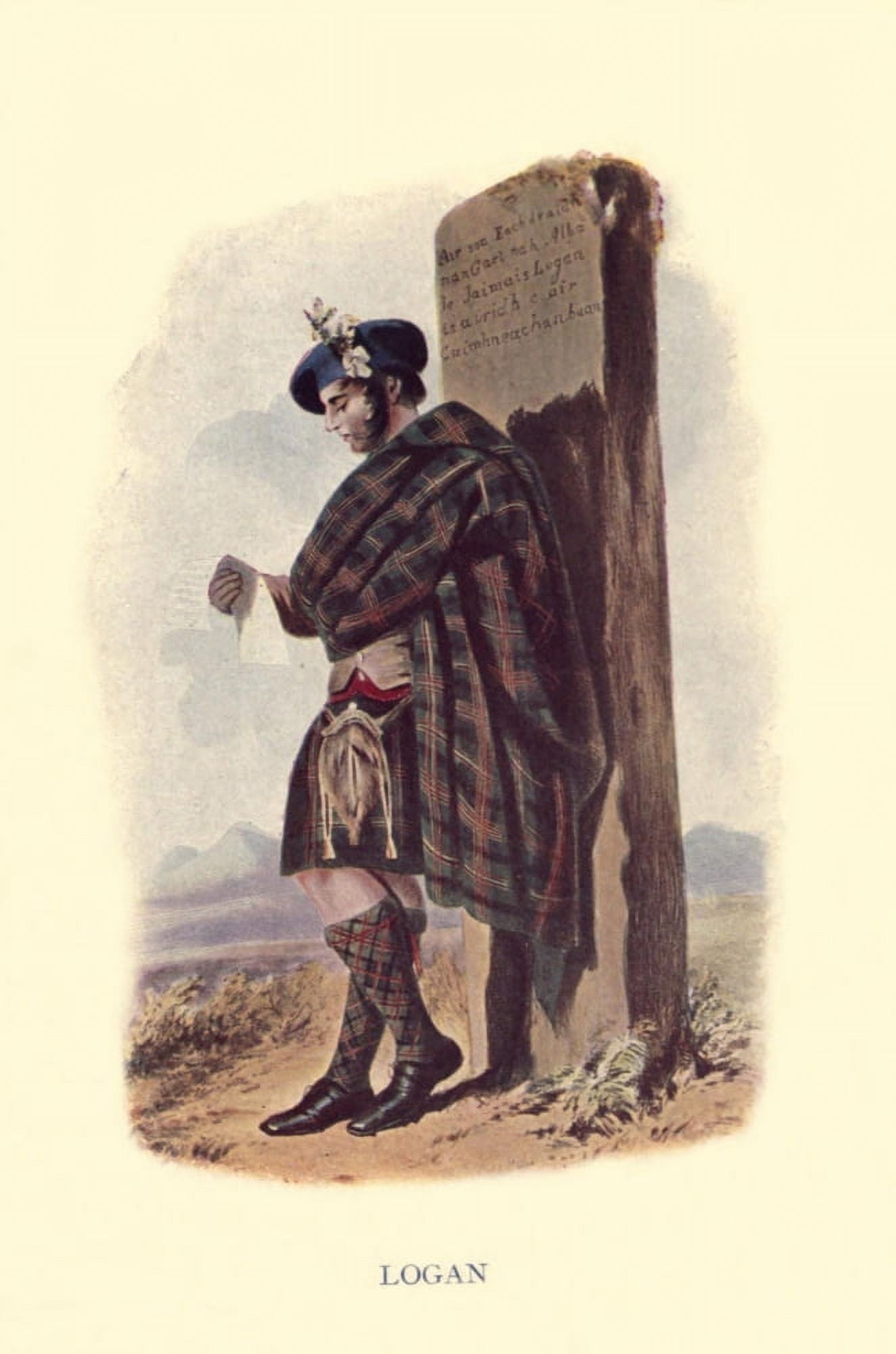 Highland Clans of Scotland 1923 Logan Canvas Art - Robert R McIan (24 x 36)