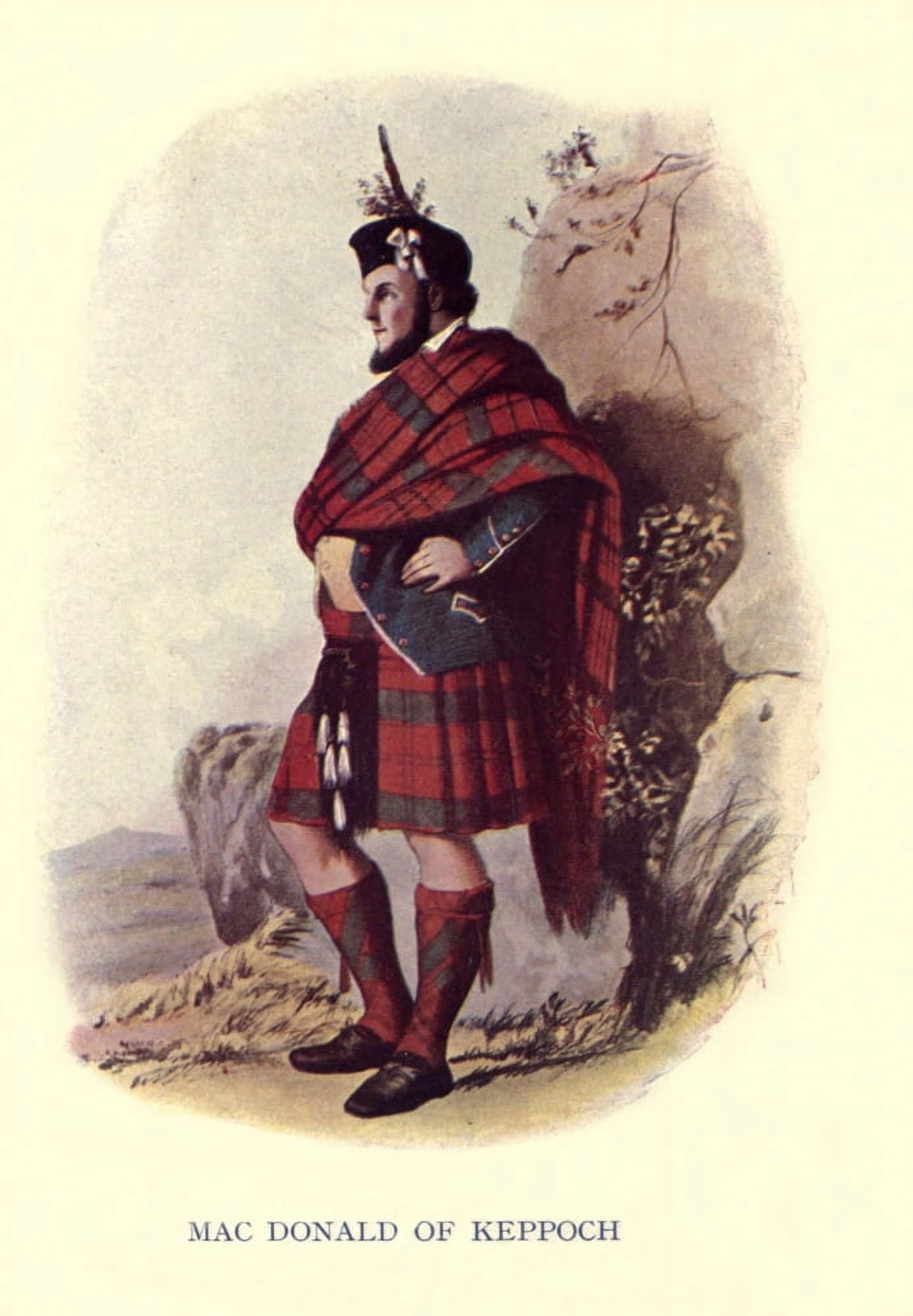 Highland Clans of Scotland 1923 MacDonald of Keppoch Canvas Art - Robert R McIan (18 x 24)