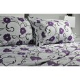 thumbnail image 1 of Highland Collection Printed 300 Thread Count Cotton Rich sheet Set lavender Floral Twin Size, 1 of 1