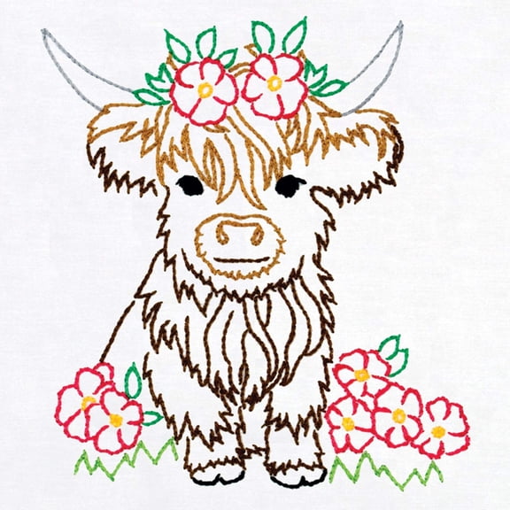 Highland Cow 9" Quilt Blocks