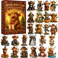 thumbnail image 1 of Highland Cow Advent Calendar 2025-2026, Highland Cow Figurine Advent Calendar 2025 with 24 Pcs Highland Cow Christmas Ornaments, 24 Days Countdown Calendar Gift, Perfect Holiday, 1 of 3