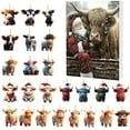 thumbnail image 1 of Highland Cow Advent Calendar 2025, Cartoon Cow 24 Days Christmas Countdown Ornament for Christmas Tree Car Rearview Decoration, Christmas Surprise Gifts, 1 of 6
