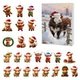 thumbnail image 1 of Highland Cow Advent Calendar 2025, Highland Cow Ornament Calendar 2025, 24 Days Of Christmas Tree Advent Calendar Hanging Ornament, Cartoon Highland Cow Calendar Ornament J, 1 of 5