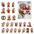 thumbnail image 1 of Highland Cow Advent Calendar 2025 - Highland Cow Ornaments Advent Calendar 2025,Highland Cow Christmas Decorations,Western Cowboy Highland Cow Cattle Hanging Ornaments Wooden for Xmas Tree Home Decor, 1 of 4
