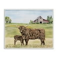 thumbnail image 1 of Highland Cow And Calf White Framed Giclee Art, design by Jean Plout, 1 of 9