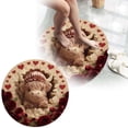 thumbnail image 1 of Highland Cow Area Rug Valentines Day 31.5x31.5 Inch Decorative Home Mat, Indoor Outdoor Carpet for Farmhouse Porch Entryway Living Room, Rustic Country Decor Gift for Mom Wife Farmers, 1 of 8