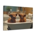 thumbnail image 1 of Highland Cow Art - Canvas Frame Bathroom, Office, Living Room, Wall Decor, 1 of 4